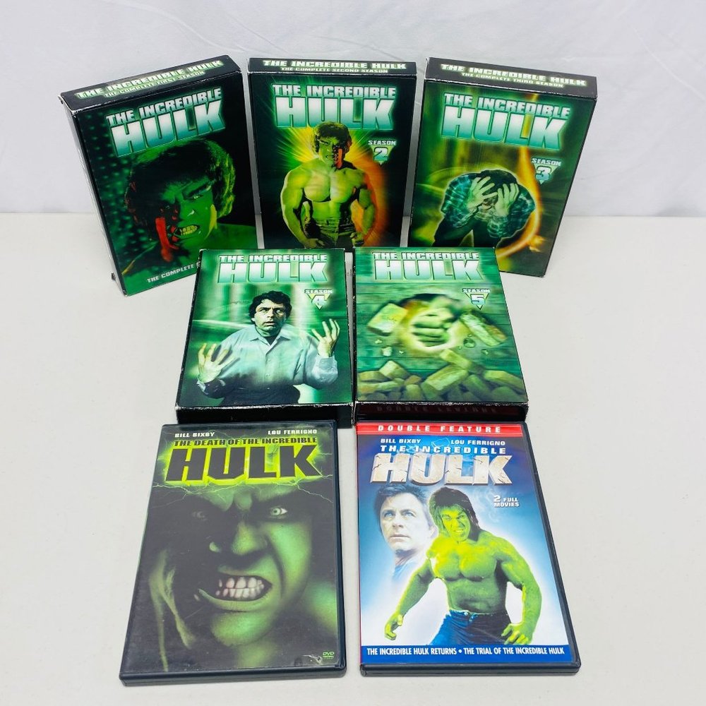 The Incredible Hulk Complete TV Series Season 1-5 Plus 3 Movies Bill Bixby